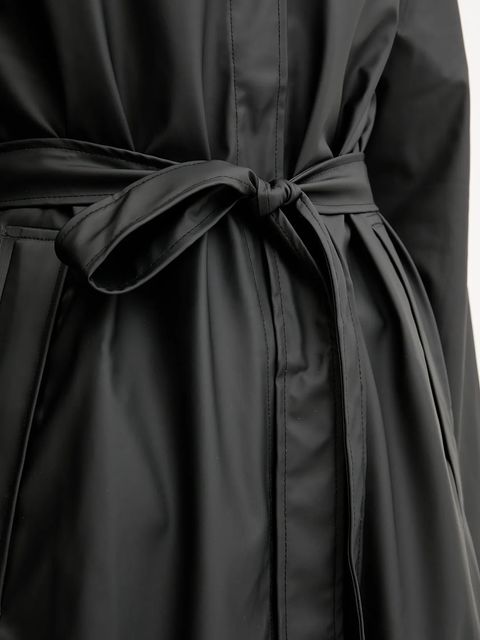 Rains kurtka 12040 A-Line Longer W Jacket kolor czarny przejściowa 12040 - zdjęcie produktu nr 2