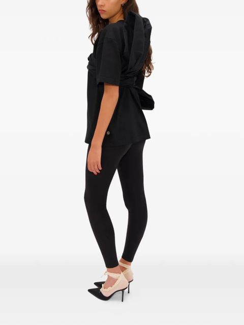 AREA taffeta-knot T-shirt - Black