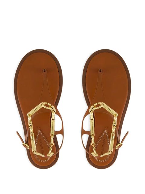ZIMMERMANN chain-embellished leather sandals - Brown