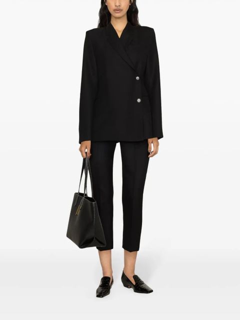 TOTEME double-breasted interlock-twill blazer - Black - zdjęcie produktu nr 2