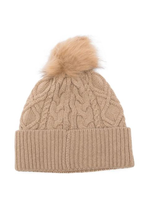 Lauren Ralph Lauren cable-knit pompom beanie - Brown - zdjęcie produktu nr 2