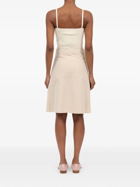 MM6 Maison Margiela pleated poplin skirt - Neutrals