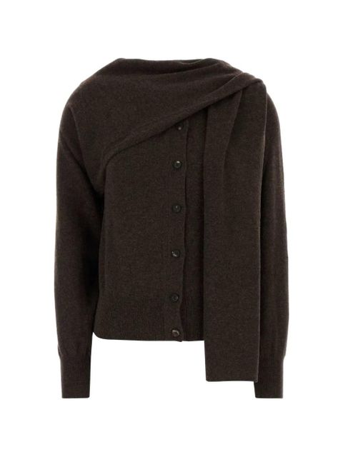 Ferragamo tie-detail cardigan - Brown - zdjęcie produktu nr 1