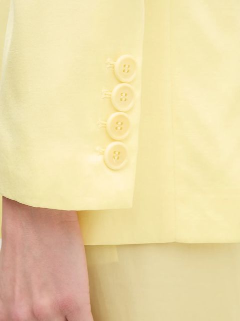 ERMANNO Firenze marynarka kolor żółty dwurzędowa gładka 56TI023EL1