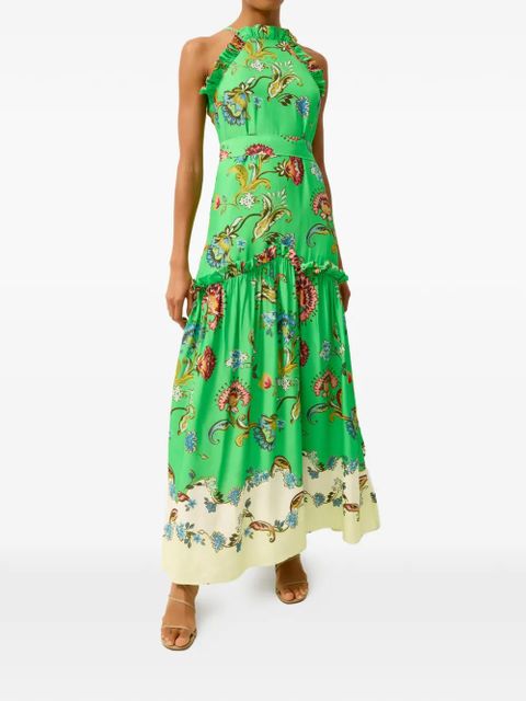 Marie Oliver Keenan ruffled floral print dress - Green - zdjęcie produktu nr 2