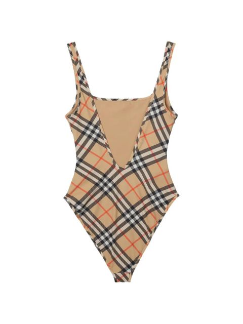 Burberry check swimsuit - Neutrals - zdjęcie produktu nr 2