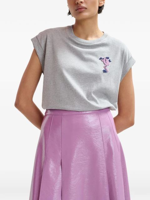 Essentiel Antwerp bead-embellished frog top - Grey