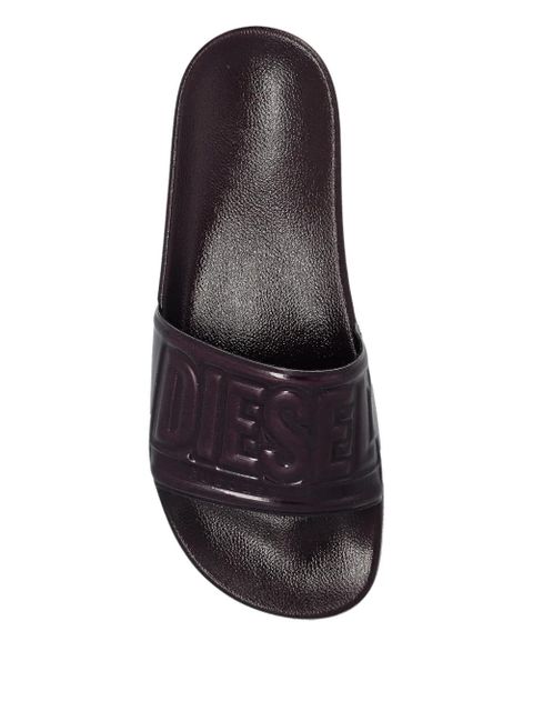 Diesel SA-Mayemi logo-embossed slides - Brown - zdjęcie produktu nr 2