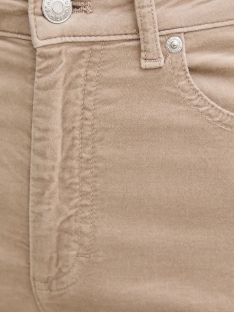 Marc O'Polo spodnie damskie kolor beżowy dopasowane high waist 511096811111