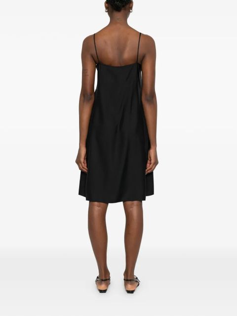 The Row lace-panel midi dress - Black