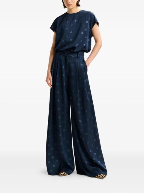 Essentiel Antwerp polka-dot pleated trousers - Blue
