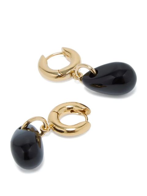 ISABEL MARANT teardrop-stone hoop earrings - Gold