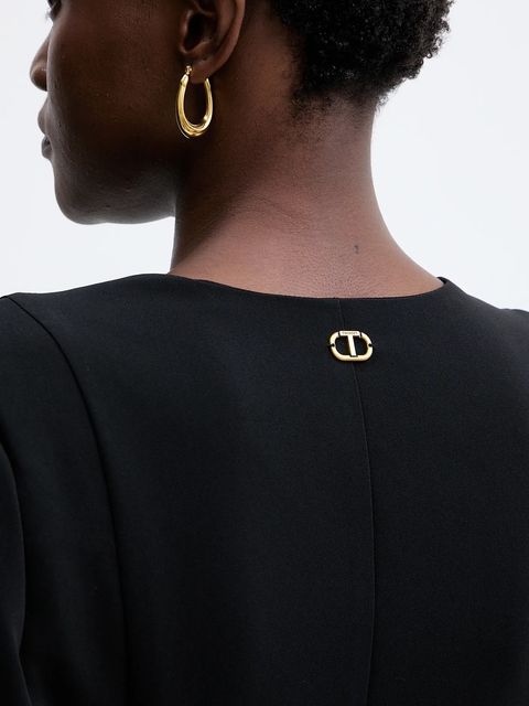 Twinset sukienka kolor czarny mini dopasowana 252TT2402