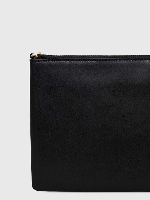 Pinko torebka skórzana kolor czarny 100455.A0F1