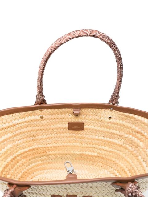 AMIRI MA raffia tote bag - Neutrals