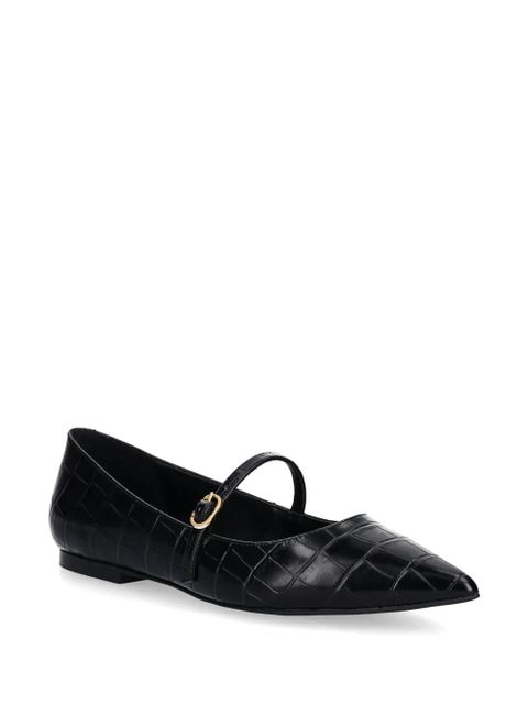 TWINSET crocodile-effect ballet flats - Black - zdjęcie produktu nr 2