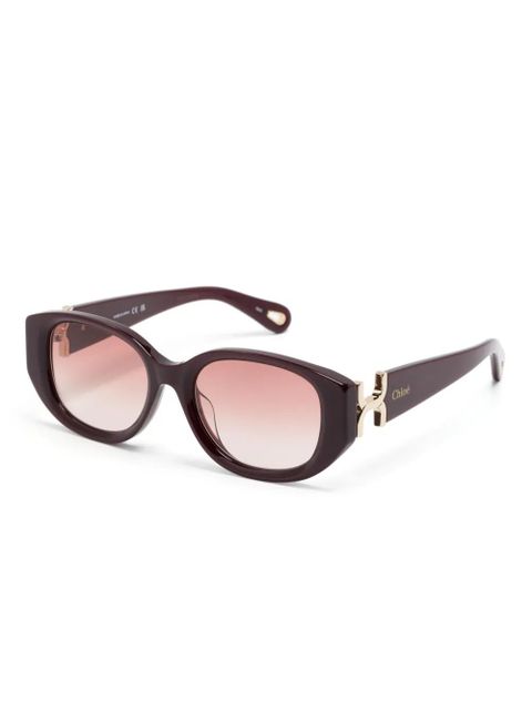 Chloé Eyewear Marcie oval-frame sunglasses - Red - zdjęcie produktu nr 2