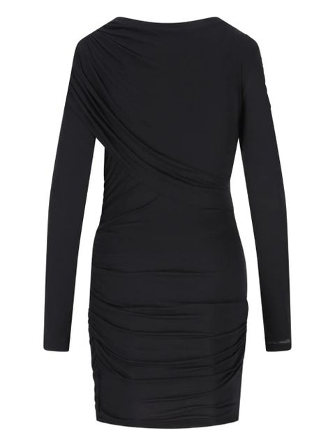 ISABEL MARANT Denise draped long-sleeve mini dress - Black