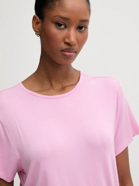 Calvin Klein Underwear t-shirt piżamowy kolor fioletowy LV00QS7435