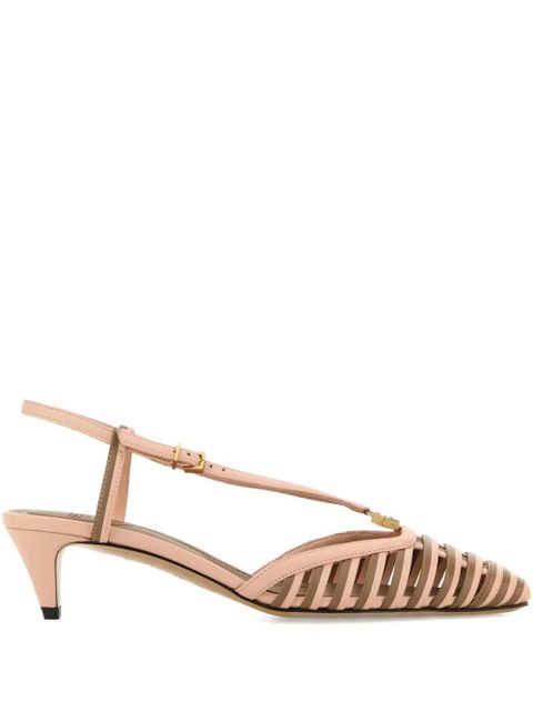 FENDI FFold strappy slingback kitten pumps - Pink - zdjęcie produktu nr 1