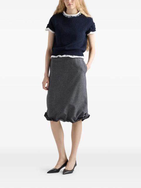 Prada jewel ribbed top - Blue