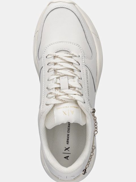 Armani Exchange sneakersy skórzane damskie kolor biały XW001617 AF17443 M0107