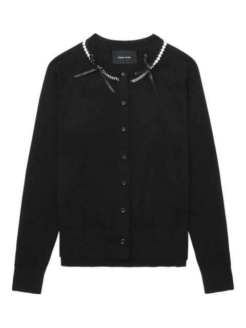 Simone Rocha pearl-chain cardigan - Black - zdjęcie produktu nr 1
