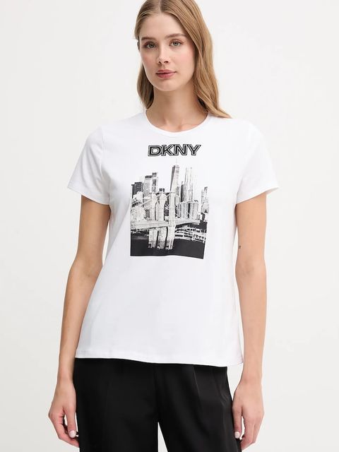 Dkny t-shirt damski kolor biały P52HOWNA - zdjęcie produktu nr 1