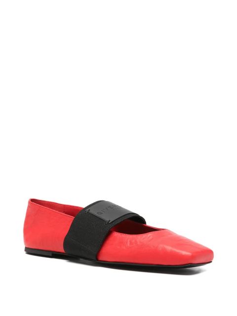 Givenchy Sliced logo-plaque leather ballet flats - Red - zdjęcie produktu nr 2