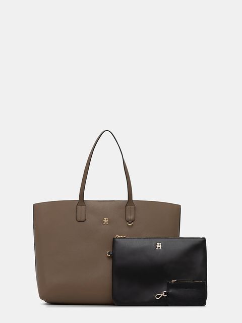 Tommy Hilfiger torebka kolor beżowy AW0AW18173 - zdjęcie produktu nr 1