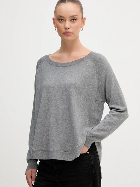 United Colors of Benetton sweter z dodatkiem wełny damski kolor szary lekki 1Y6SD10EG - zdjęcie produktu nr 1