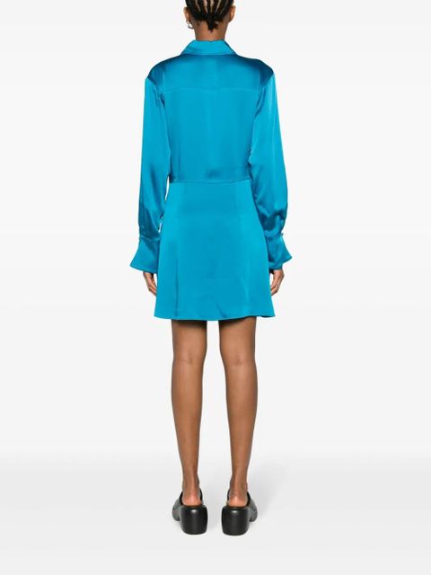 Simkhai Talid draped satin minidress - Blue