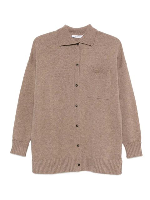 Max Mara buttoned chest-pocket cardigan - Brown - zdjęcie produktu nr 1