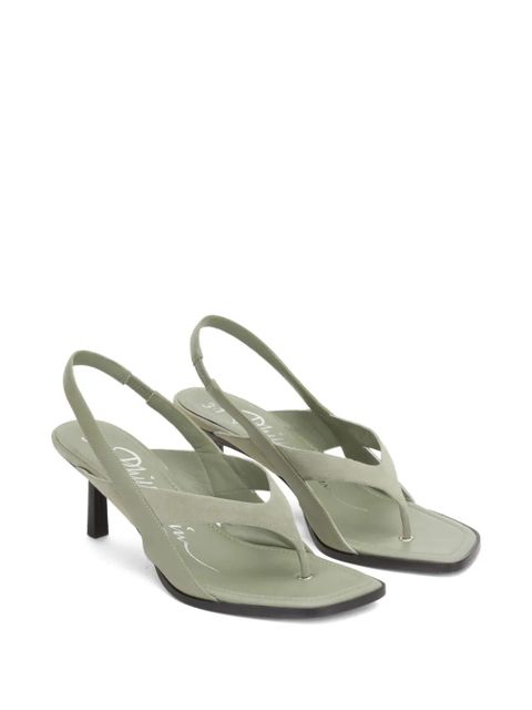 3.1 Phillip Lim 60mm slingback square-toe sandals - Green - zdjęcie produktu nr 2