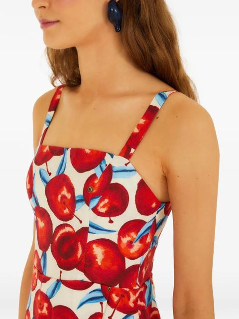 FARM Rio cherry-print mini dress - White