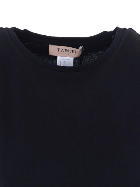 TWINSET crew neck short-seeve T-shirt - Black