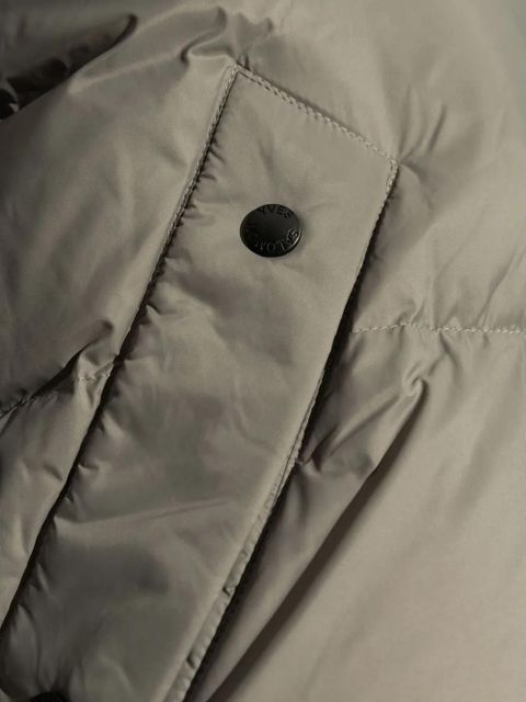 Yves Salomon detachable-hood down coat - Grey