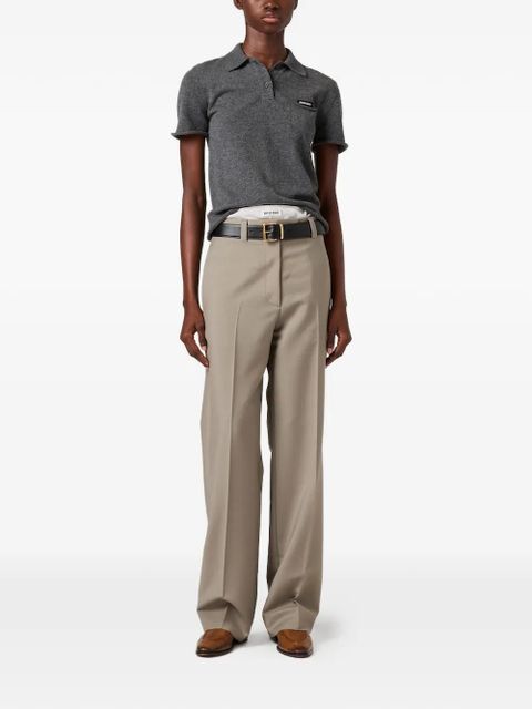 Miu Miu buttoned pocket polo shirt - Grey - zdjęcie produktu nr 2