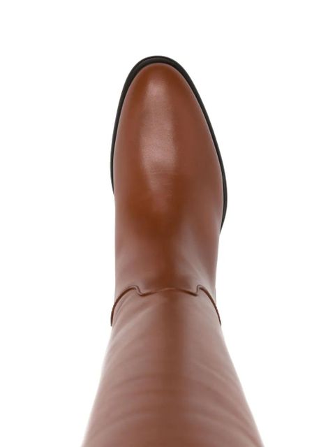 ETRO debossed-logo leather boots - Brown