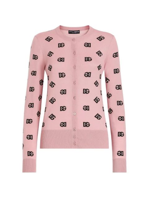 Dolce & Gabbana logo-print cardigan - Pink - zdjęcie produktu nr 1