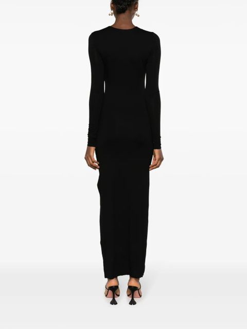 MANURÍ Mary Jean chain-link maxi dress - Black