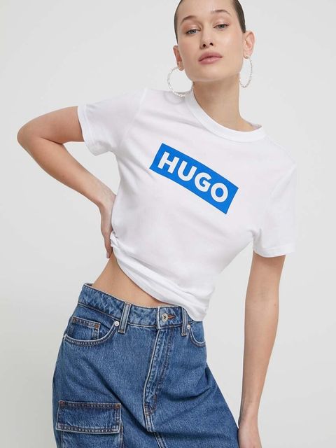 Hugo Blue t-shirt bawełniany Classic Tee_B