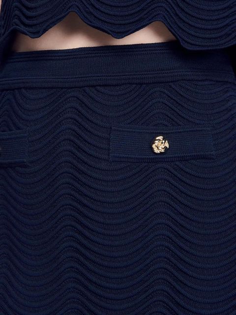 SANDRO scalloped miniskirt - Blue