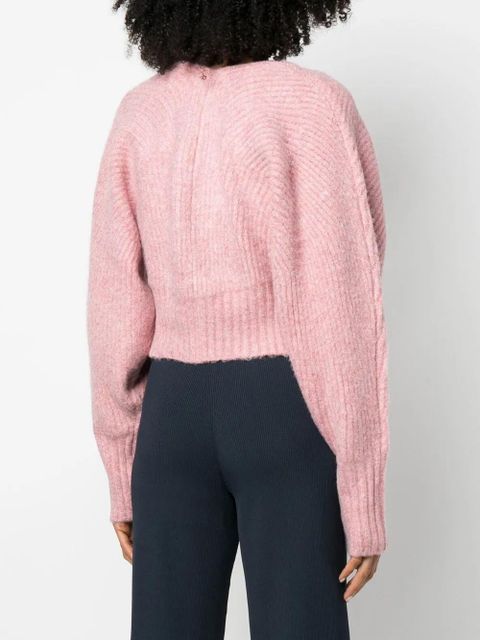 Cult Gaia Casella hook-fastening cropped cardigan - Pink