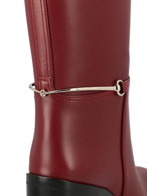 Gucci 85mm Horsebit-detail knee-hight boots - Red