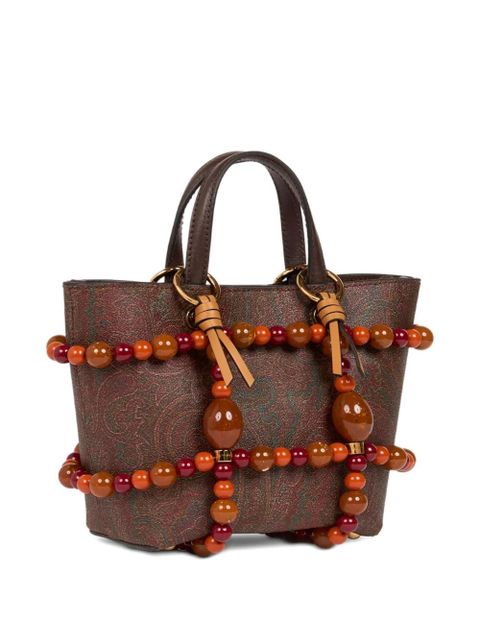 ETRO marble-embellished cage bag - Orange - zdjęcie produktu nr 2