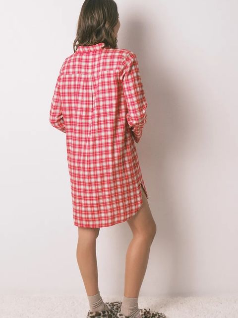 women'secret koszula nocna z bawełną SNOOPY damska kolor czerwony 4442120