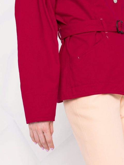 ISABEL MARANT Dipazo belted wide-collar jacket - Red