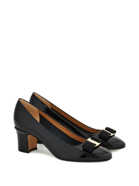 Ferragamo 50mm Vara bow-detail pumps - Black - zdjęcie produktu nr 2