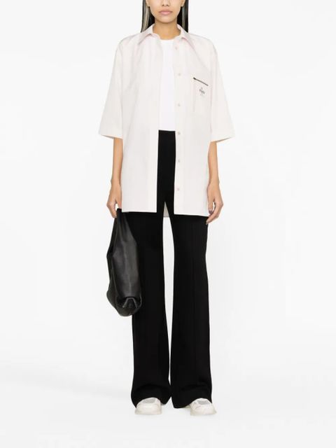 FENDI logo-print cotton shirt - Pink - zdjęcie produktu nr 2